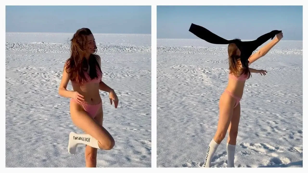 Відома українська блогерка знялася у відео на снігу за температури -13 градусів